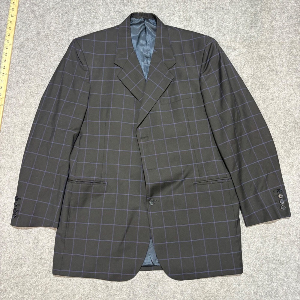 Tom James Innocenti Blazer Mens Brown Purple Windowpane Hand Tailored Jacket